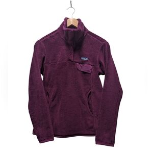 Patagonia Re-stool Snap T Pullover Sweater Women’s size Small in Deep Plum